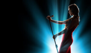 Singer owning the stage