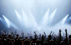 Audience full of fans